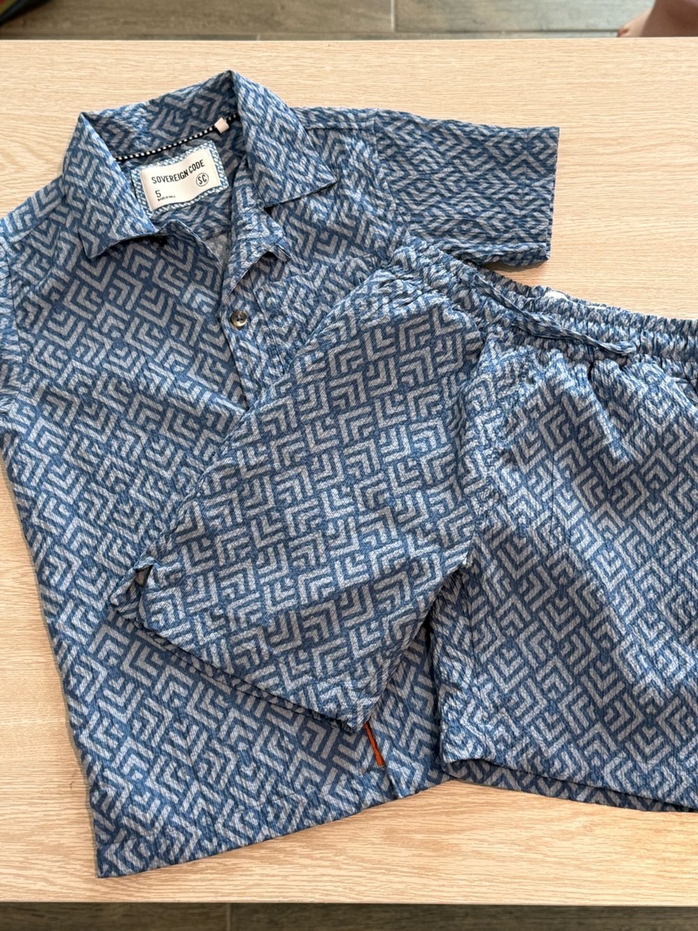 Sovereign Code Blue Patterned Button-Up